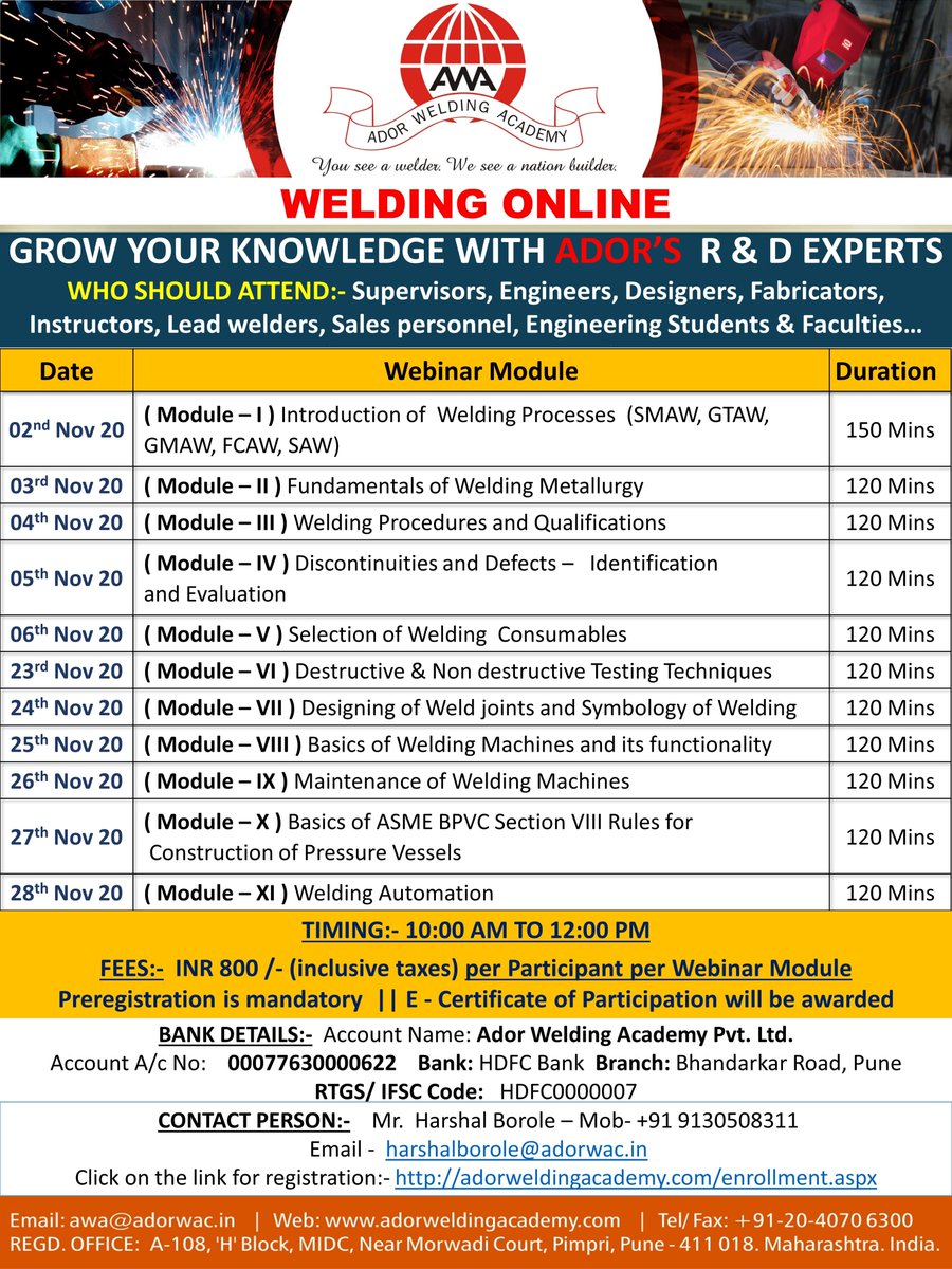 Ador Welding Academy (@adoracademy) on Twitter photo 