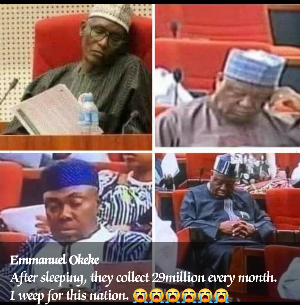 See four of them sleeping while session is on...
#Endbadgoverment, #paycutby 75% #sleepingoldbrains