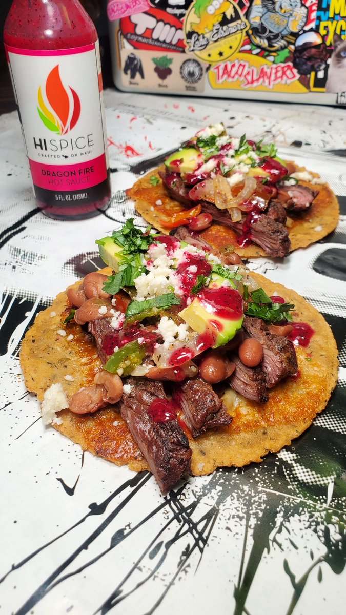 Carne asada tacos with @hi_spice #dragonfire #hotsauce !! #TacoTuesday (day462) https://t.co/60bpQWOPx4