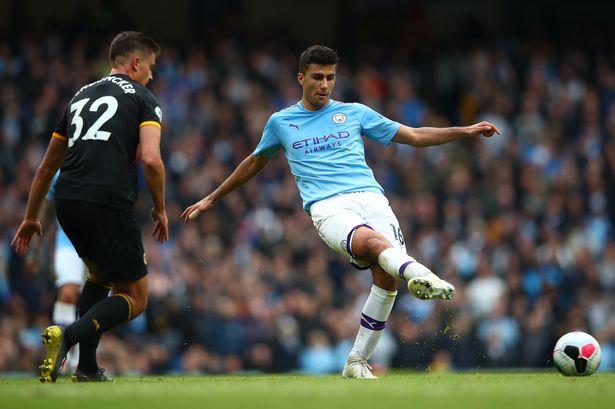 Rodri is quintessential to link the defense to the more offensive minded midfielders or attackers and often beats the press. Since his arrival in England only Virgil Van Dijk has completed more passes. (2888 vs 3210). [4]
