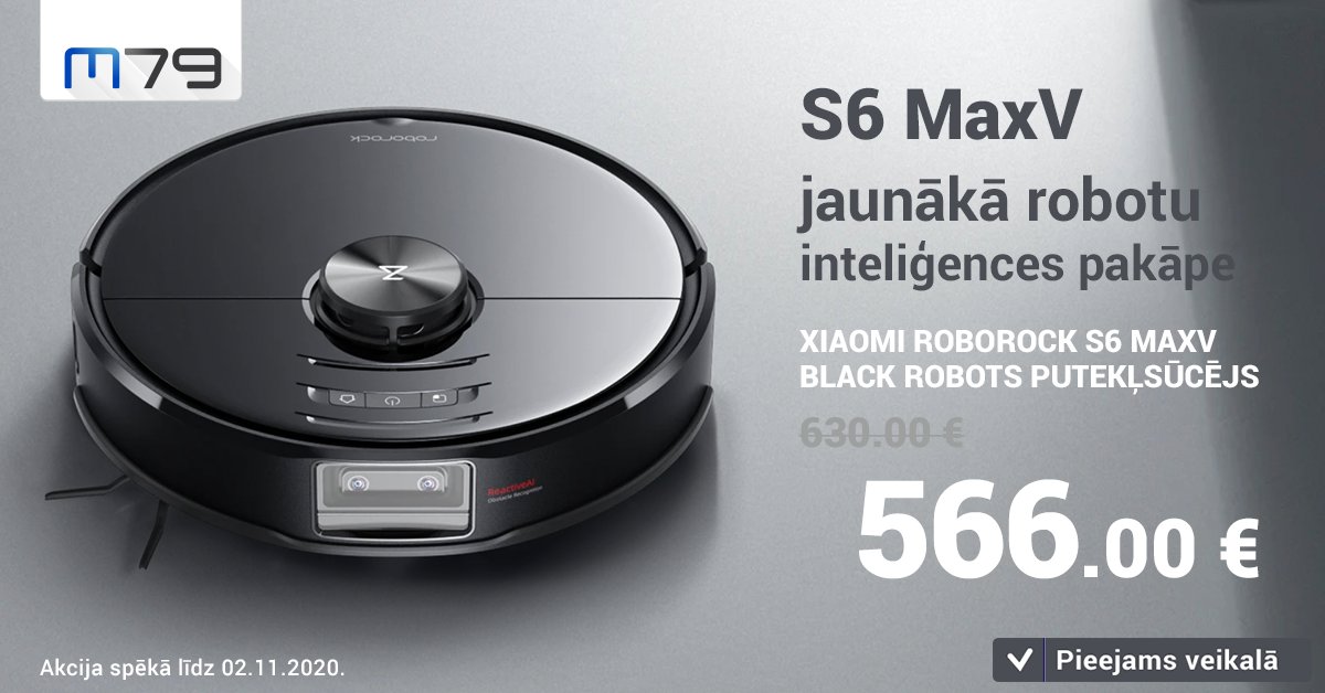 M79's tweet image. Xiaomi Roborock S6 MaxV - robots putekļsūcējs ar jaunāko inteliģences pakāpi
bit.ly/31scSp6
Akcija spēkā līdz 02.11.2020.

#Robots #Putekļsūcējs #Roborock