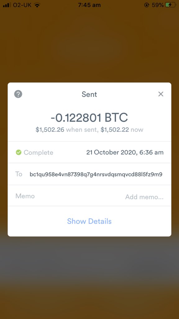 This morning I have FINALLY been able to send  @feminist_co $1500 (~£1,385) via BTCPay I still have an extra $50 worth of bitcoin to send