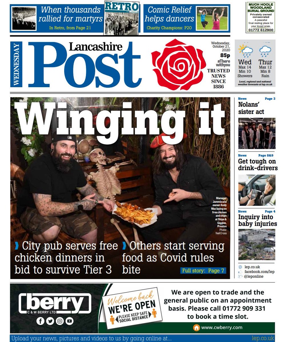 Good job gents... 🍗

Our night time economy businesses are a creative bunch. 

Down, not (never) out!