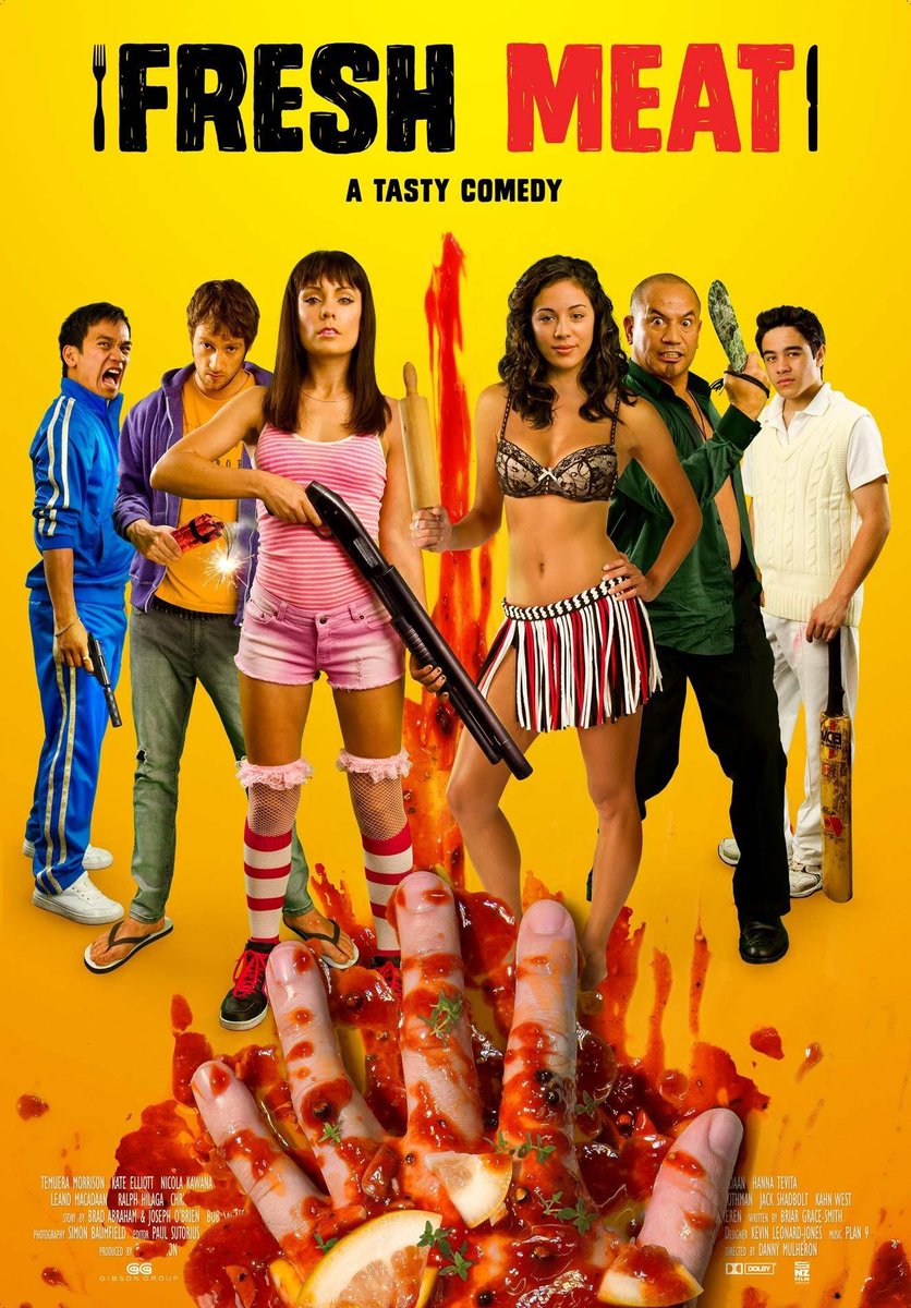 Fresh Meat:A FANTASTIC cannibal comedy lesbian romance movie about a violent street gang that tries to hide out in the home of an upper middle class Maori family, only to find the patriarch (Temuera Morrison) is a member of a secret high-society cannibal cult