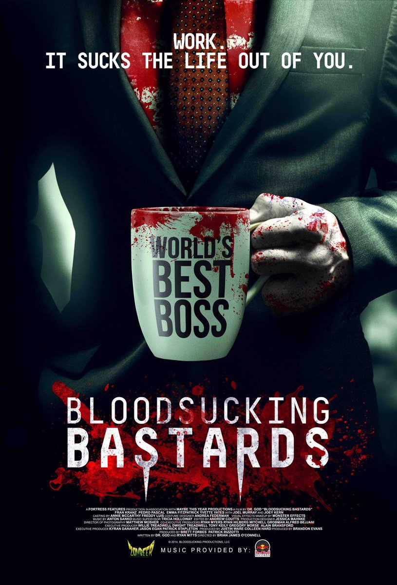 Bloodsucking Bastards:Vampire Office comedy starring an almost-unrecognizable clean-shaven Pedro Pascal as a boss converting his office drones into vampires to make them more driven and efficient
