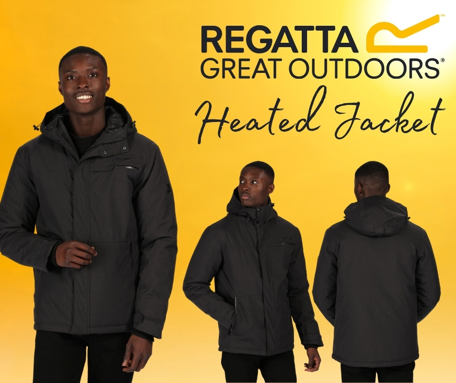 Kiddiroo's tweet photo. Turn up the heat and stay even warmer this Winter with the mens Regatta Volter Shield II Heated Jacket.  Over 6 hours of continuous heat, 3 temperature settings, waterproof, breathable and machine washable. 

Was - £240.  NOW £144
#Regatta, #mensregatta, #heatedjackets, https://t.co/DThQMzcuvJ