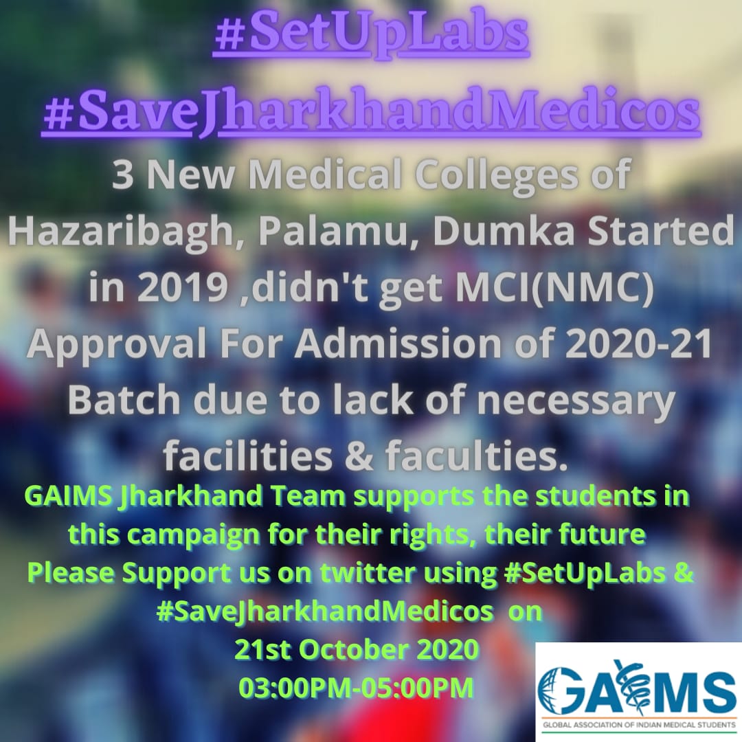 rahul_2182's tweet image. #Savejharkhandmedicos
#SetUpLabs