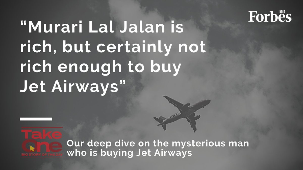 #TakeOne | Not much is known about Murari Lal Jalan, the businessman buying India's oldest private airline, Jet Airways. We bring you everything you need to know about him, today. Stay Tuned! https://t.co/SjpEMiDaDr