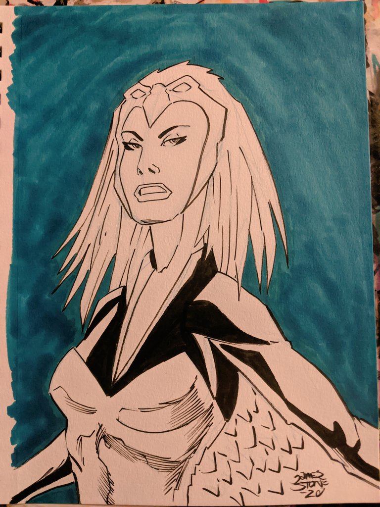 JamesLeeStone's tweet photo. #sorceress Day 20
#teelana the #mistress and #guardian of the Secrets of #castlegrayskull
#mastersoftheink #christinapickles #motu #mastersoftheuniverse #sketchbook #sketch #pensketch #kuretake #zigpen #mangaka #brushpen #lineart #pencilsketch #FANART #openforcommissions https://t.co/mj4ILIeelO