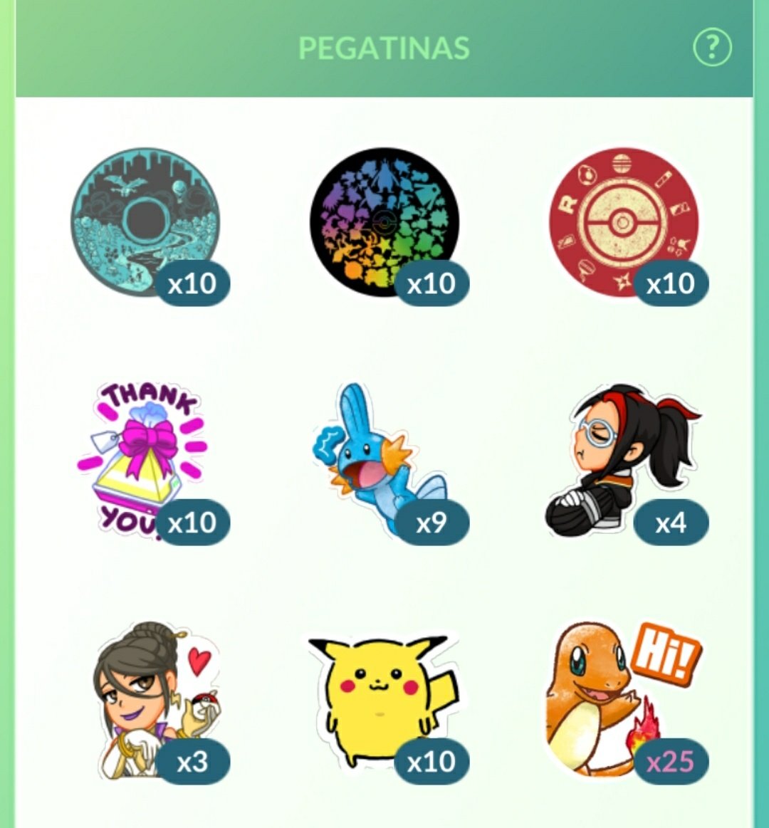 PokéXperto on X: Pegatinas disponibles en Pokémon GO sin fondo