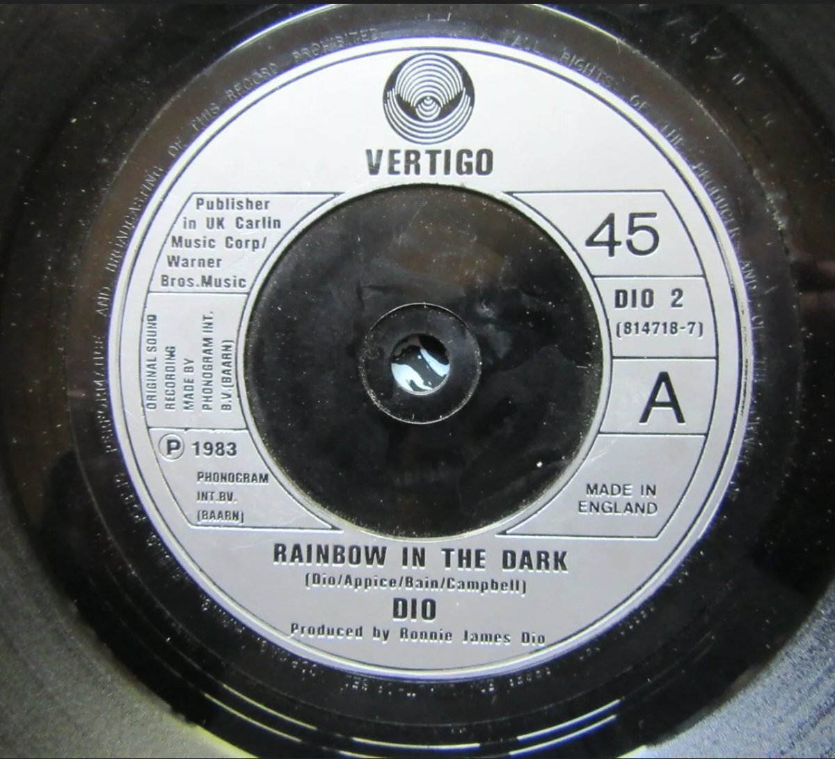 OfficialRJDio's tweet image. 37 years ago today! The Rainbow In The Dark single was released on Oct 21, 1983!