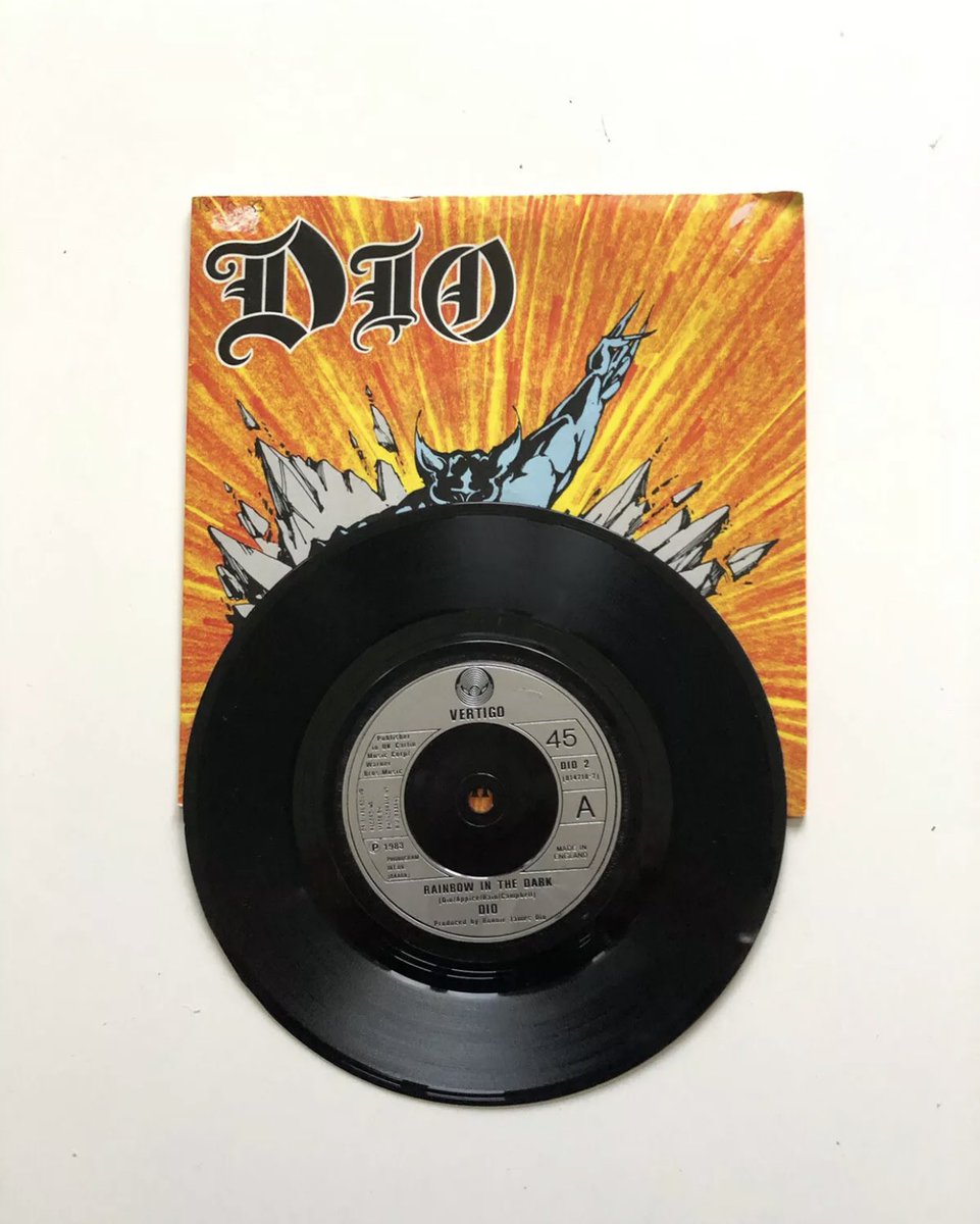 OfficialRJDio's tweet image. 37 years ago today! The Rainbow In The Dark single was released on Oct 21, 1983!