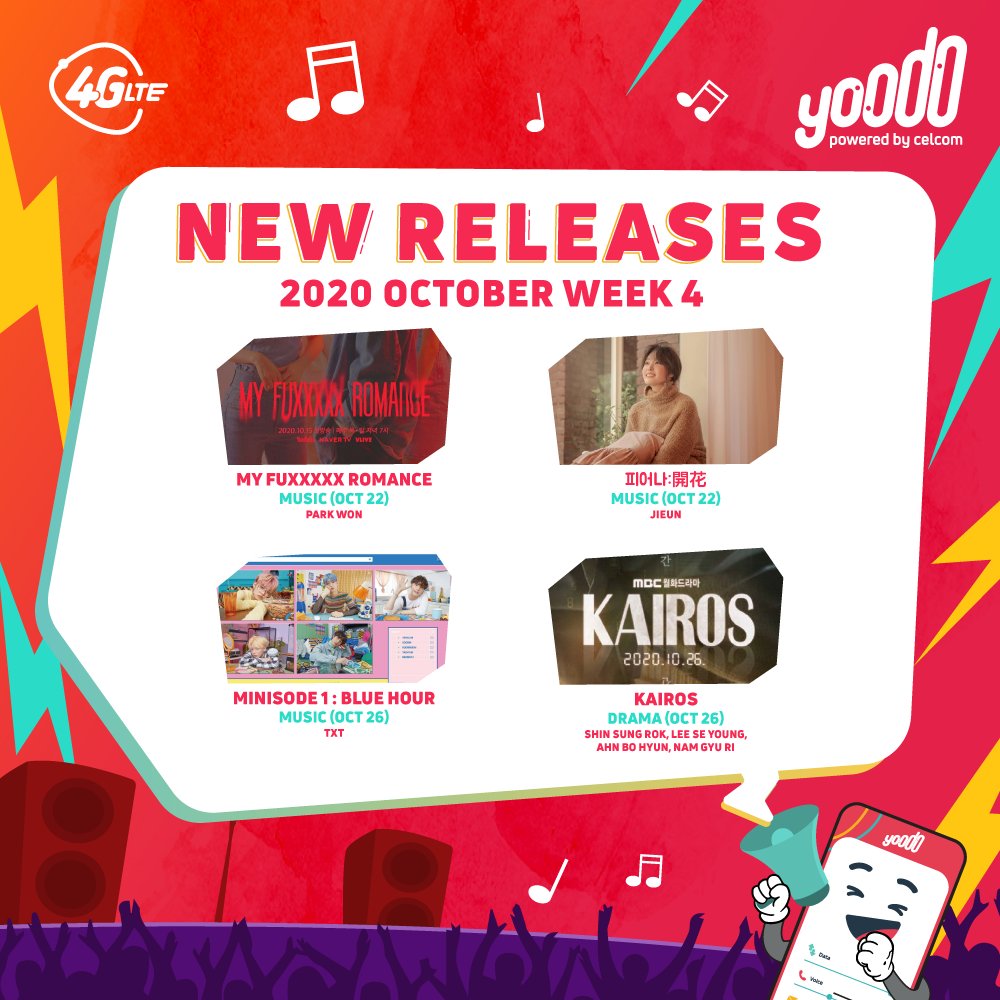 It’s a hot week for new releases! Are you prepared for a new wave of content from your faves?
#SarangHaeYoodo #youdoitbetter
#PARKWON #My_fuxxxxx_romance01 #SONGJIEUN #Bloom @TXT_bighit #minisode1 #phoenix #kdrama #penthouse #TWICE @JYPETWICE #EyesWideOpen #paulkim https://t.co/cpLCKFaLGH