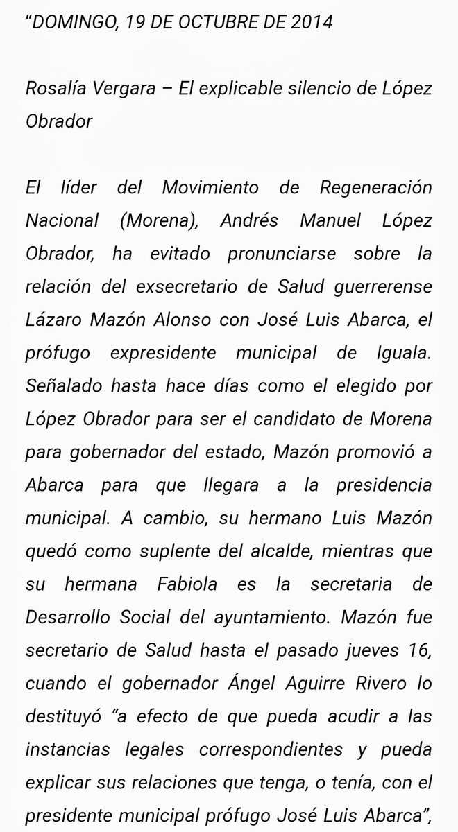4- Incluso el adorador de  @lopezobrador_  @julioastillero dijo en un escrito que López mantenía silencio sobre el precandidato que postuló a la gubernatura de Guerrero.