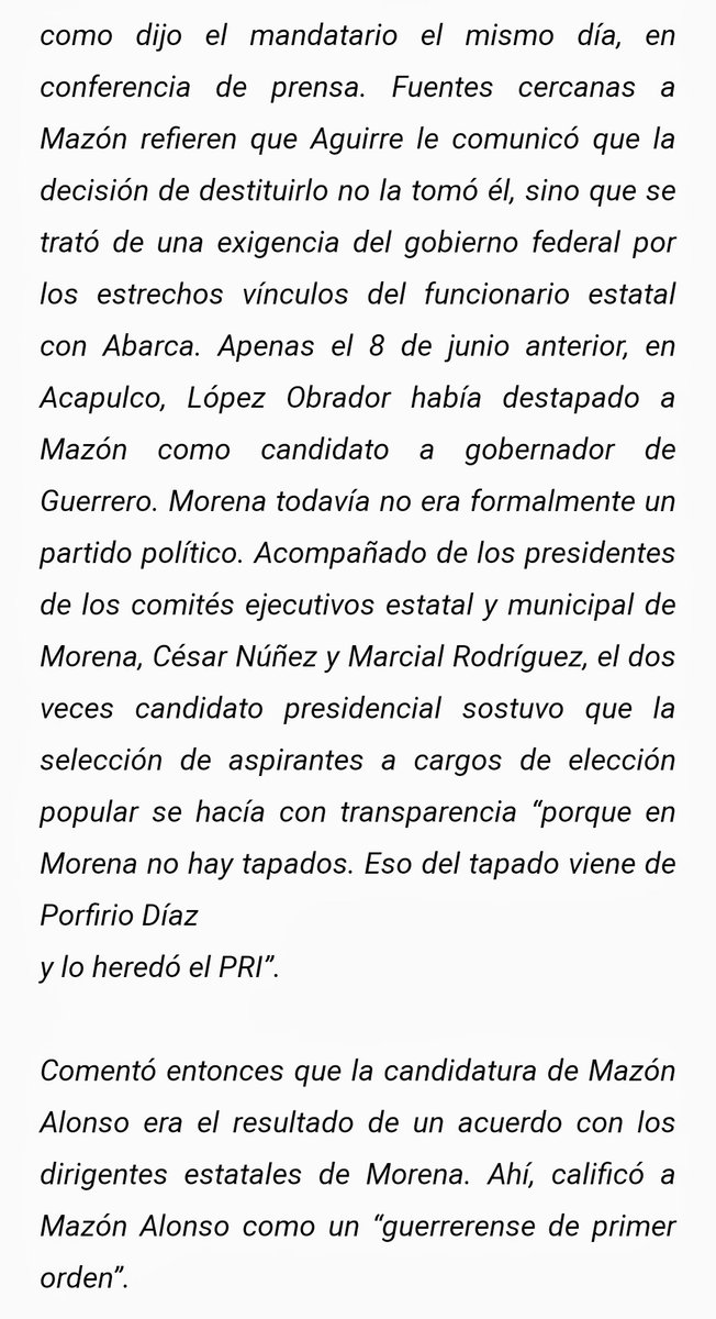 4- Incluso el adorador de  @lopezobrador_  @julioastillero dijo en un escrito que López mantenía silencio sobre el precandidato que postuló a la gubernatura de Guerrero.