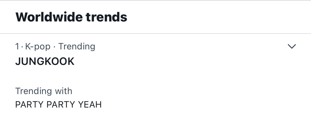 𝐽𝐽𝐾 Info Jungkook Is Trending Worldwide At 1 Along With The Phrase Party Party Yeah That He Said In His Youtube Live Jungkook Jk 정국 T Co Jle4nyclgq