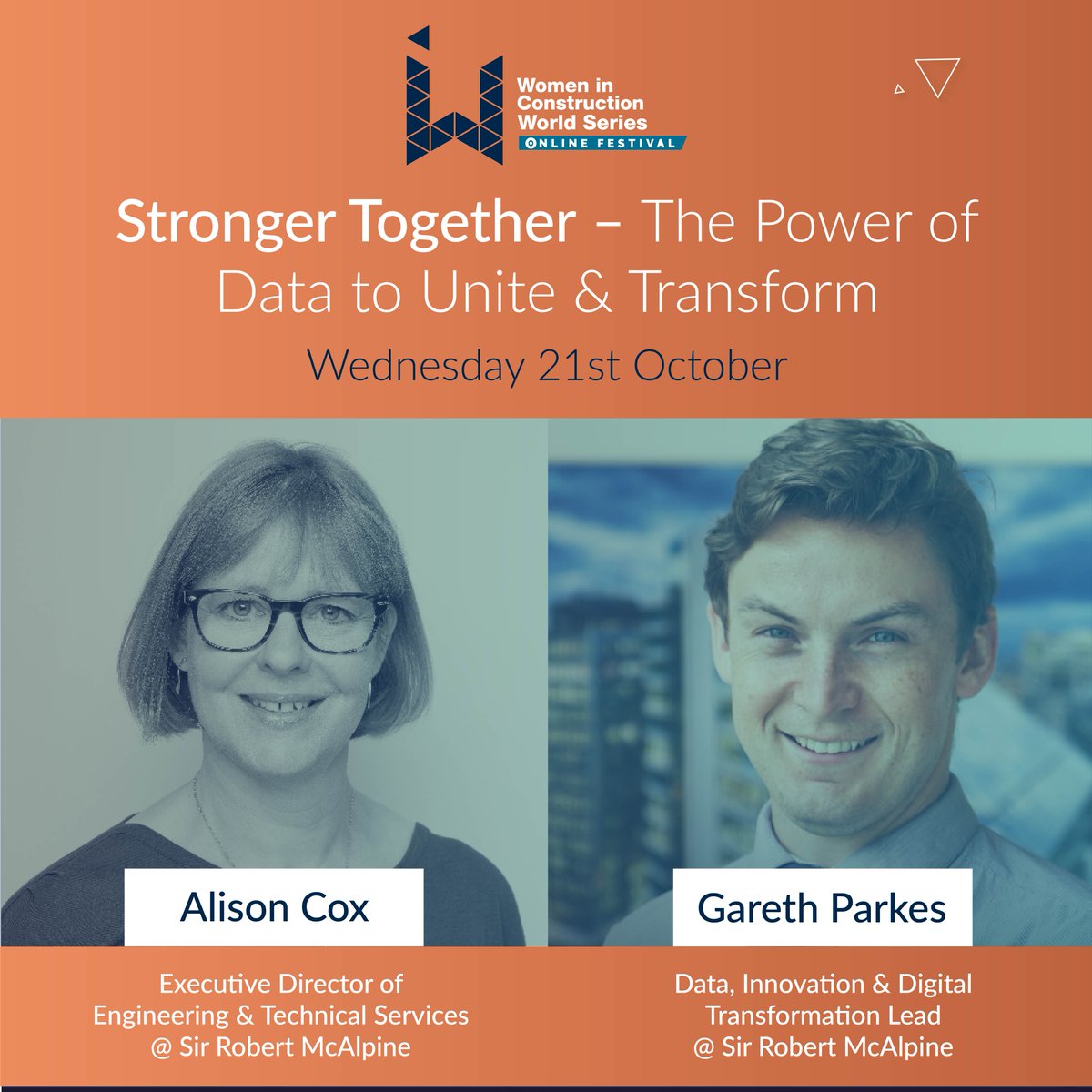 Session Alert! Don't miss "Stronger Together - The Power of Data to Unite and Transform, with Alison Cox and Gareth Parkes, brought to you by Sir Robert McAlphine hubs.la/H0ycnTZ0