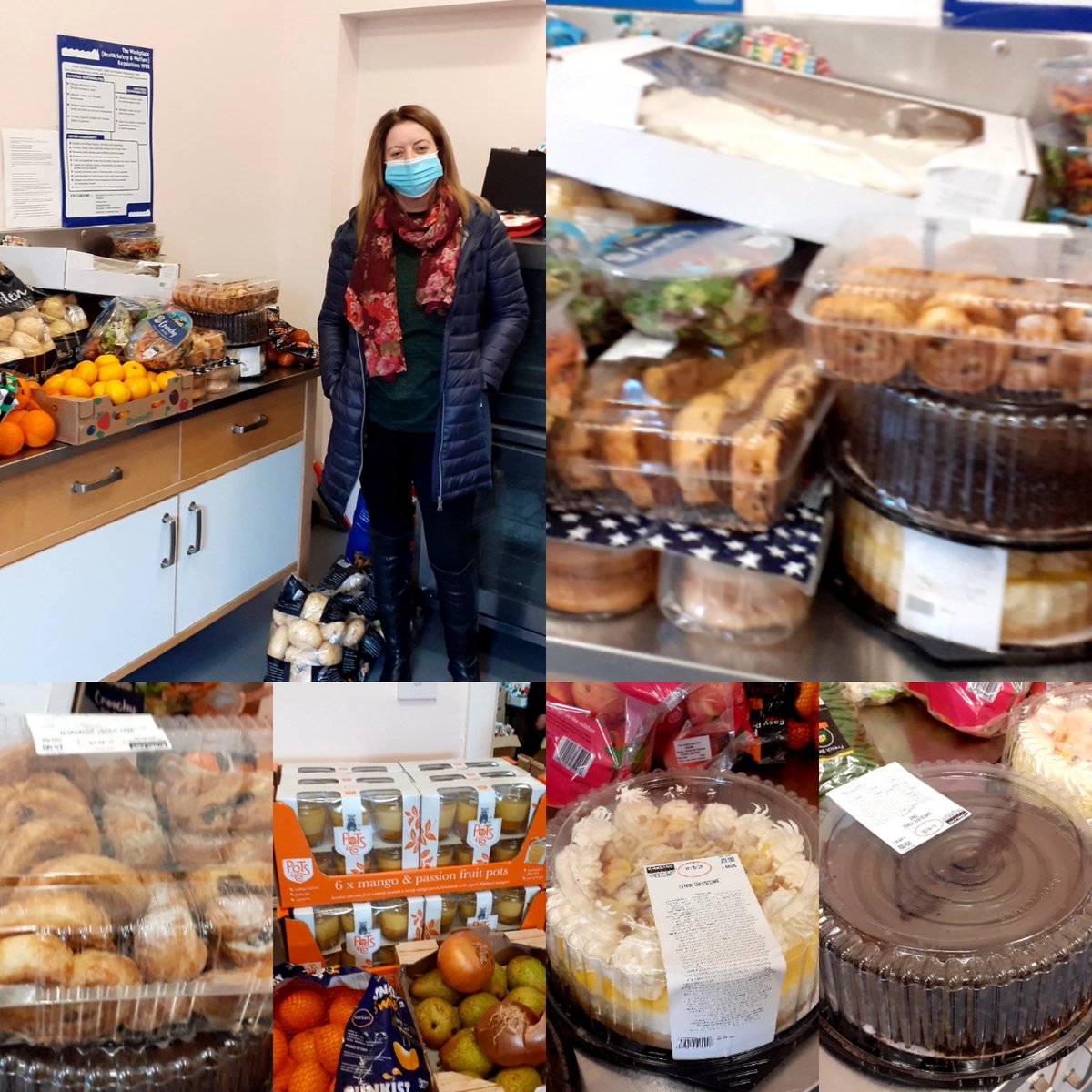 Huge Thanks to Sheryl Skelton for the fantastic donation of cakes ,cheesecake,  birthday cakes  fruit , veg , pastries,  salad , rolls. 
We really appreciate it so much 🥰