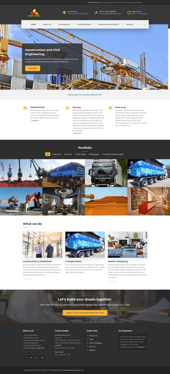 Webvator's tweet image. Construction website we did for Shinral (shinraigroupltd.com)
Contact us for your company website too.
Email us: business@webvator.com
#Construction #constructionwebdesign