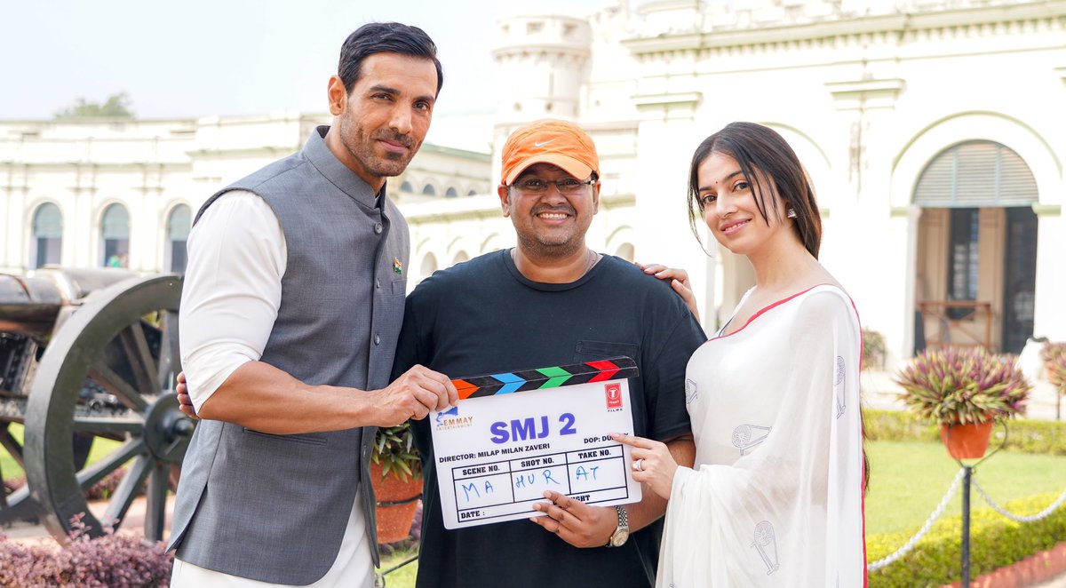 Kickstarting with the deadly combo of Mass Action and Dialoguebaazi, the journey of #SatyamevaJayate2 begins today! Directed by #MilapZaveri, starring @TheJohnAbraham & @iamDivyaKhosla...🎬💥 @monishaadvani @madhubhojwani @nikkhiladvani #BhushanKumar #KrishanKumar @TSeries