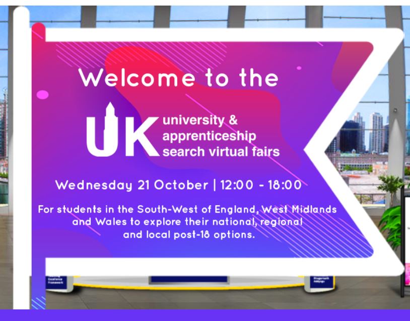We're @UKUniSearch Virtual Fair for #SouthWest, #WestMidlands & #Wales today from 12-6pm, talking all about life and study @LivUni! 😁👋 See you at: https://t.co/CeYQtmFCAw 👍 #LivOriginal #UKUniversitySearch #Liverpool https://t.co/L06XhwChpf