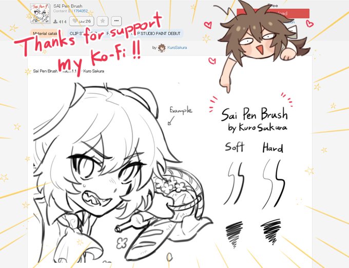 Thank you for support my Ko-Fi!

โคฟี่เรามีคนซัพจนครบโกลด์ครั้งแรกแล้วค่ะ เคยสัญญาไว้ว่าถ้าครบจะทำอะไรซักอย่างมาแจกก็เลยเอาบรัชที่เราใช้ประจำมาแจกค่า

ลิงค์ดาวน์โหลดนะคะ! https://t.co/9LM0JZD0XJ

ขอบคุณที่ซัพพอร์ทโคฟี่เรานะคะ ถ้าครบโกลด์อีกครั้งก็จะทำคอนเทนท์ใหม่ๆมาแจกอีกค่าา? 