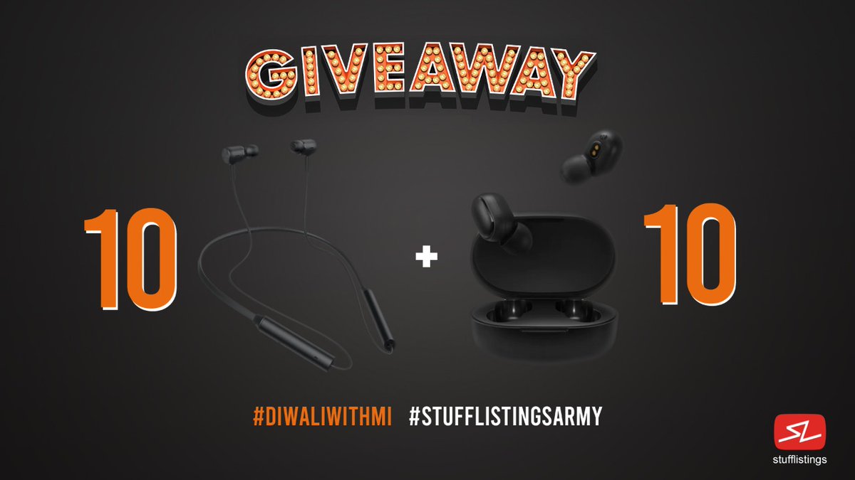 stufflistings's tweet image. There you go guys
As promised, I&apos;m giving away 10 Redmi SonicBass earphones and 10 Redmi Earbuds 2C to the #stufflistingsarmy
Rules
1. Retweet the tweet using the hashtags #stufflistingsarmy and #DiwaliWithMi
2. Follow @stufflistings
3. Enjoy the festive season
200 RTs = 1 device
