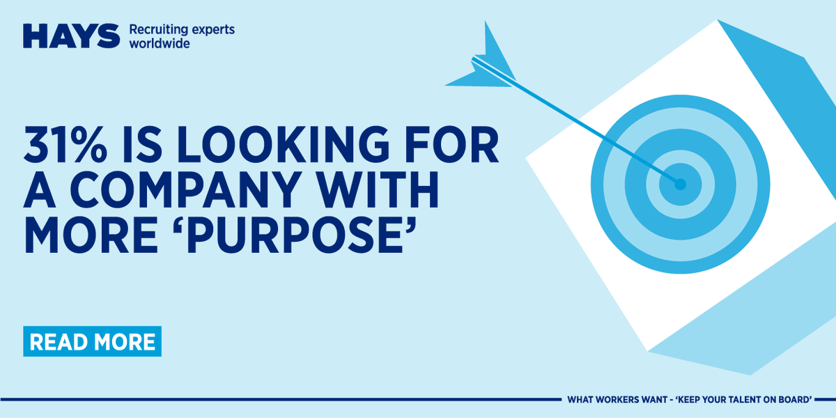 De arbeidsmarkt is veranderd: 31% van de werknemers wil, sinds #COVID-19, werken bij een bedrijf met meer 'purpose' en betekenisvol werk. Benieuwd hoe u dat kan integreren in de organisatie? Lees dan nu ons What Workers Want rapport 'Keep talent on board: bddy.me/3dLwlX1