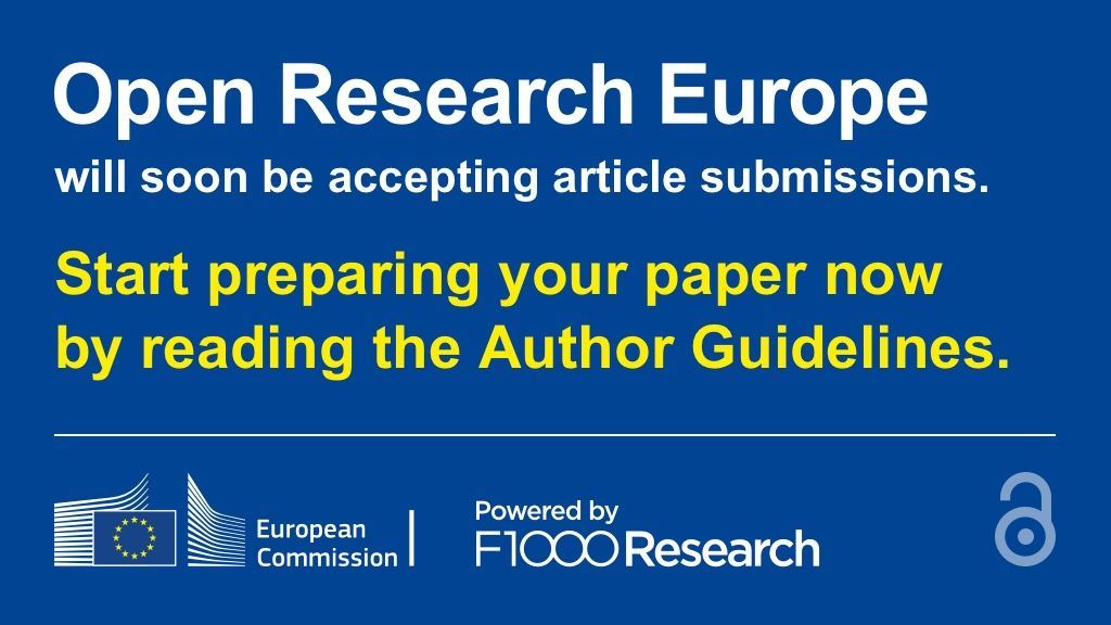 F1000Research's tweet image. Not long to go now! The @EU_Commission’s open access publishing platform #OpenResearchEurope will soon be accepting @EU_H2020 article submissions. Start preparing your paper now by reading the Author Guidelines here: buff.ly/2FKwwVI #openaccessweek2020