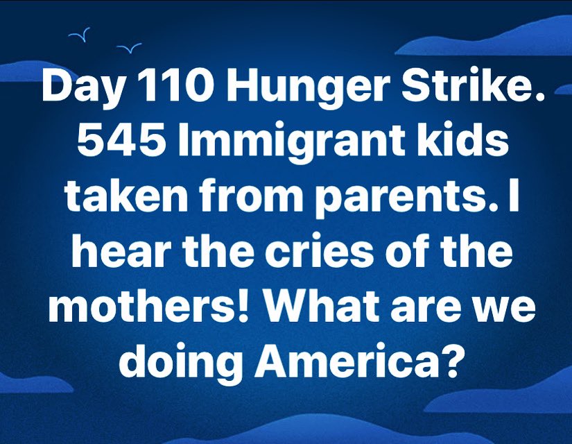 danniebrwn's tweet photo. Day 110 Hunger Strike! 

These children life matters. To the mothers who tears stain their pillowcase-I SEE YOU! 

I Stand For The Mothers When The Camera Not Rolling! 

I hear your cries! I am coming! I answered the call! @ava @iamjamiefoxx  @OgeTheYogi @johnlegend @tamronhall https://t.co/SXAnDFby4V