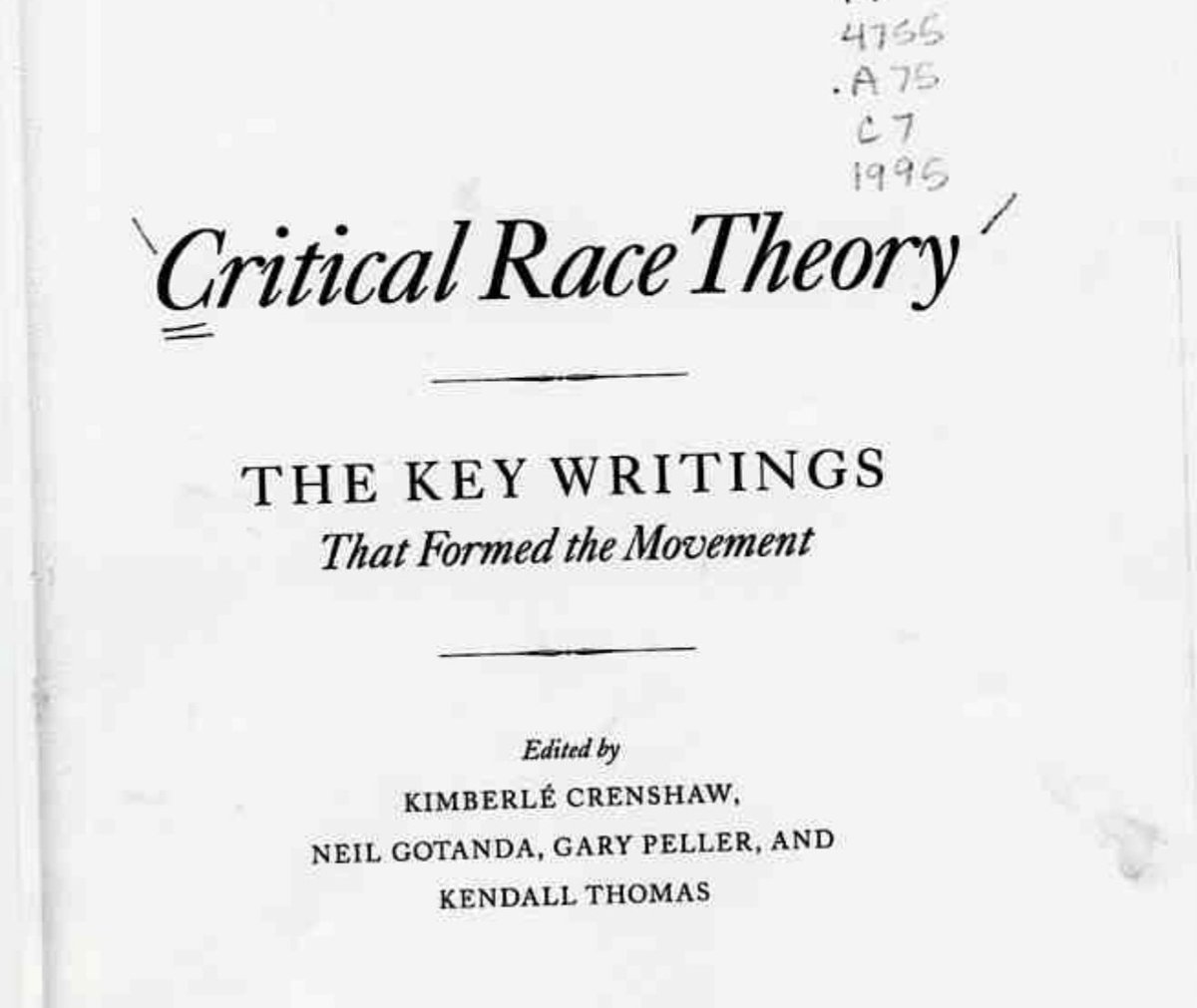 2. This is from 1995 edited by Kimberley Crenshaw & others and really interesting discussion about the value of whiteness, and persistence of whiteness as a property, and its links to national identity.