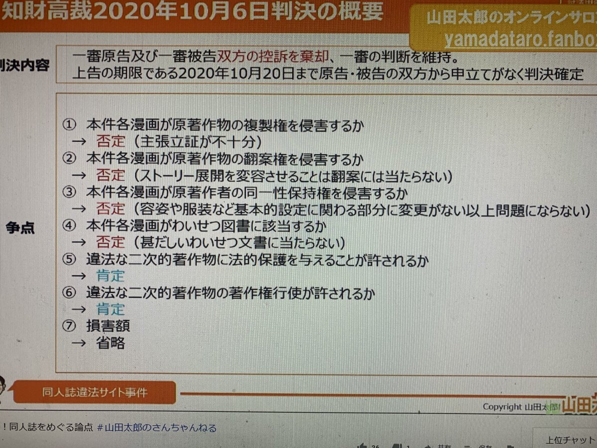 人物名や場面の流用は著作権侵害にならない 二次創作の法的位置付けを 山田太郎議員がとてもわかりやすく解説 二次創作は薄氷の上 Togetter