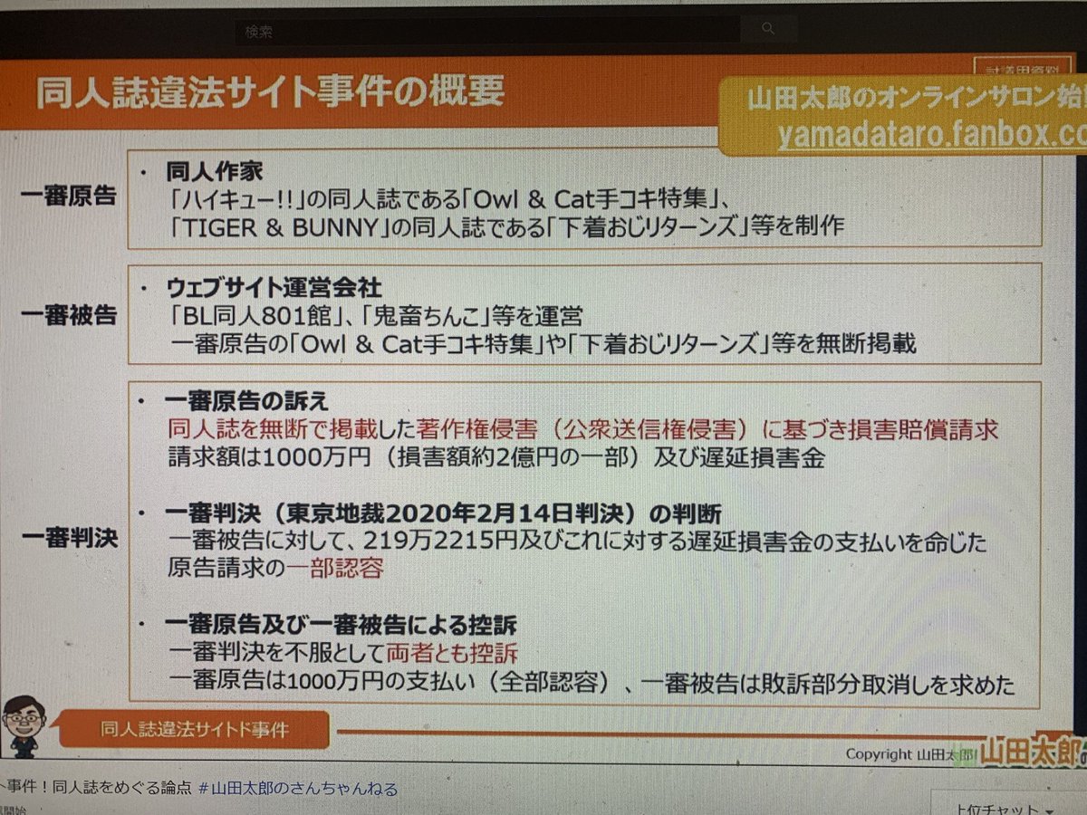 人物名や場面の流用は著作権侵害にならない 二次創作の法的位置付けを 山田太郎議員がとてもわかりやすく解説 二次創作は薄氷の上 Togetter