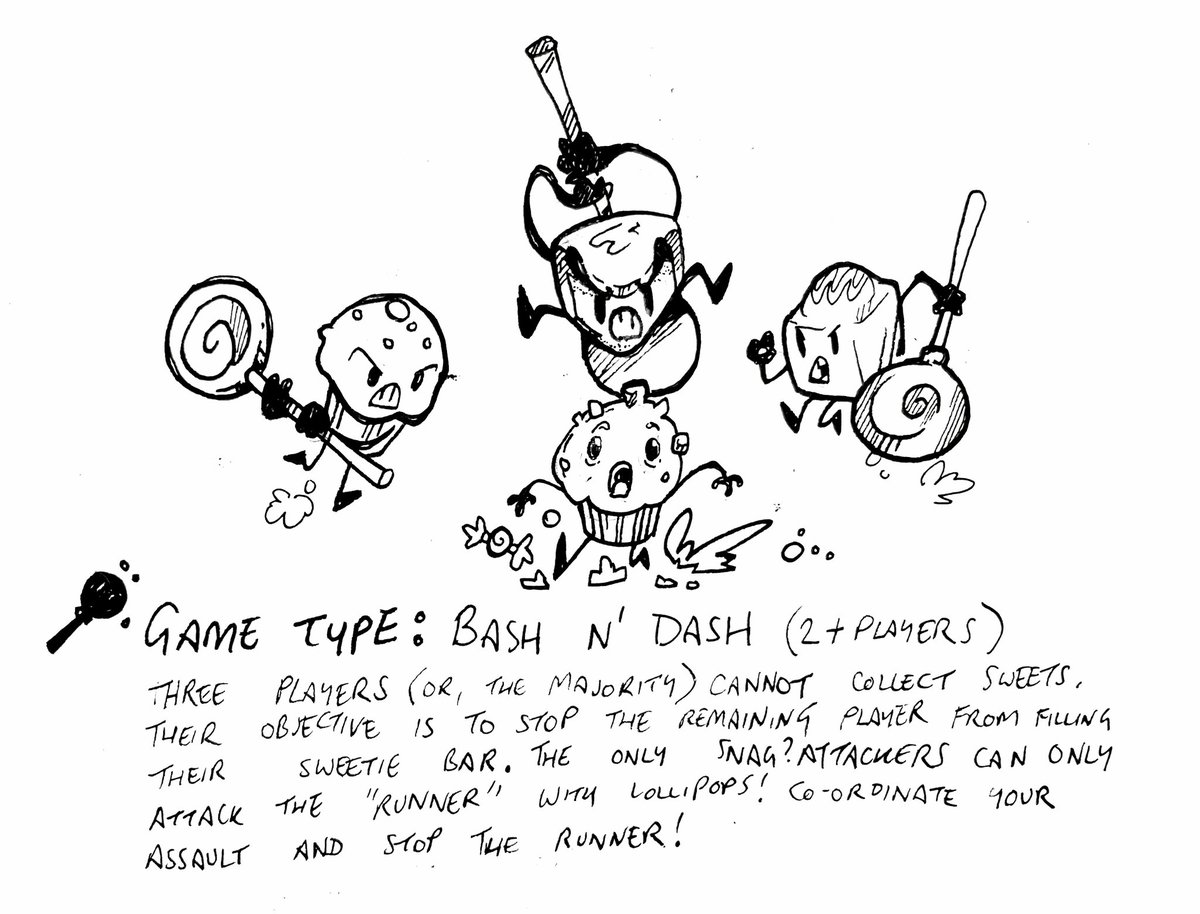 In the earlier search for game types, there were plenty of dud ideas, but the mechanics behind Cake Topper and Truffle Scuffle paved the way for Bakewell Ballet and Sparkler in the final game! 11/21