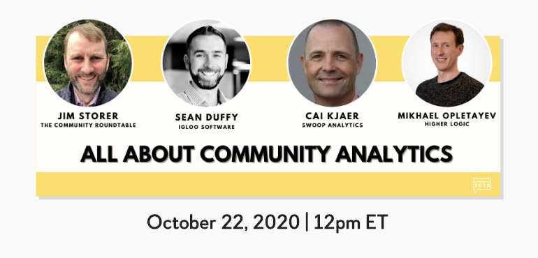 TheCR's tweet photo. Thinking about how to measure and track success in your community? Don't miss our #techtrack2020 panel "All About Analytics" tomorrow at 12pm ET: https://t.co/G0kzQW67HI #cmgr #cmgt #onlinecommunity #analytics @HigherLogic @SWOOPAnalytics @IglooSoftware https://t.co/o6CZpzdikT