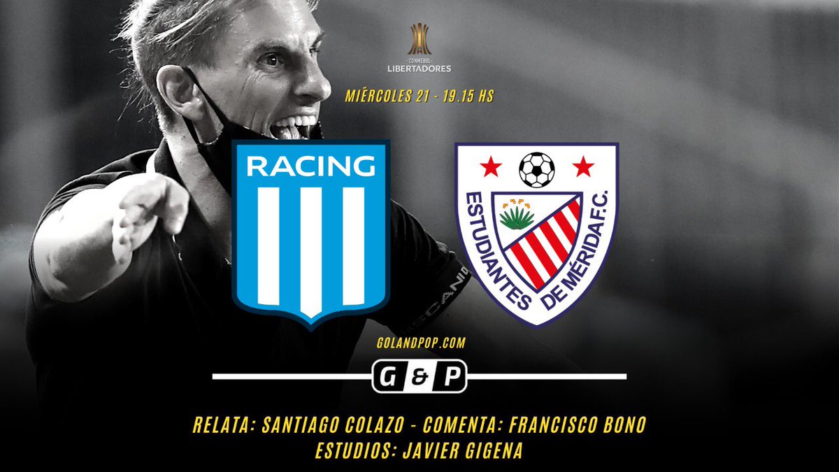 golandpop's tweet photo. 🎓 ¡JUEGA LA ACADÉ! #Racing recibe a #EstudiantesM 🇻🇪 en el Cilindro de Avellaneda, con la intención de quedarse con la punta del grupo F de la Copa #Libertadores
📻 Lo vivís junto a Cadena @golandpop. En Córdoba nos escuchas en Radio Gol FM 106.7 https://t.co/yCr6LUYKyX