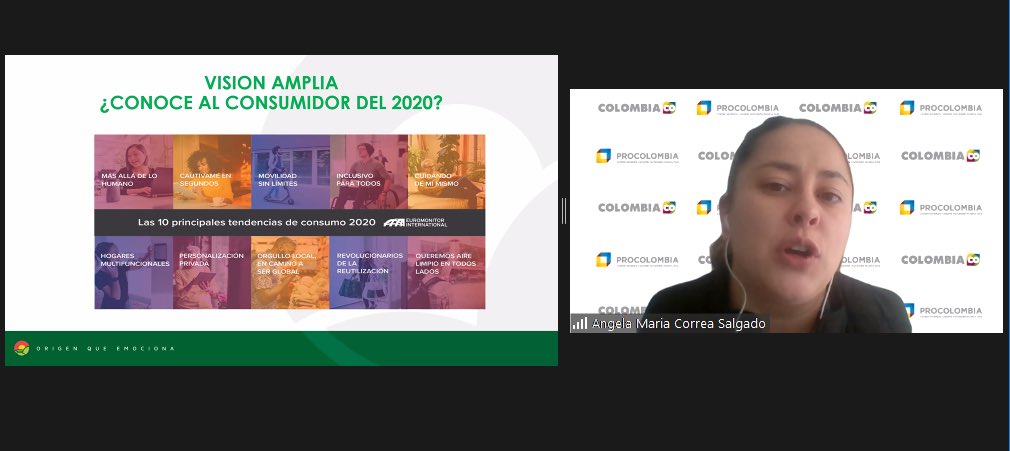 LoreCastroD's tweet photo. @PROCOLOMBIACO 148 personas, entre empresarios, estudiantes y emprendedores están aprendiendo “Cómo ser un líder con visión internacional” que les permitirá mejorar sus procesos en #FuturExpo #santamarta #Virtual https://t.co/6eIo9dHP6V