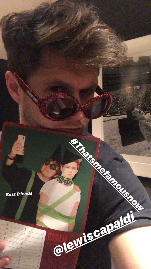 Niall supporting Lewis with his merch