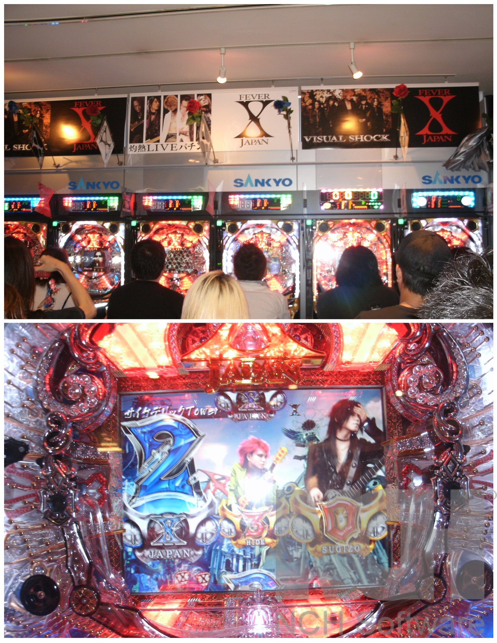 X JAPAN　フィーバーXジャパン　灼熱LIVEパチンコ　店頭用大型パネル　他 X JAPAN フィーバーXジャパン 灼熱LIVEパチンコ 店頭用大型パネル 他