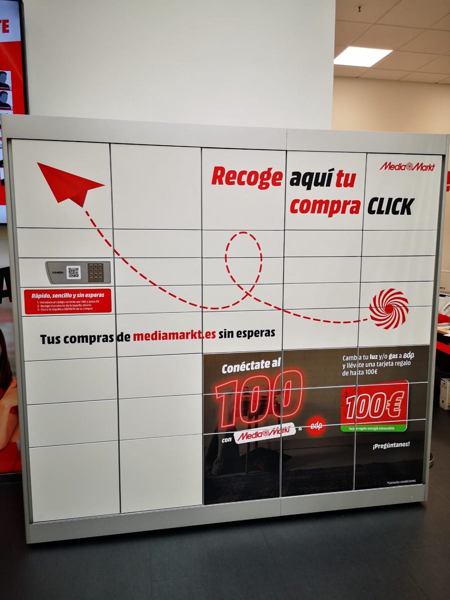 MediaMarkt_es's tweet image. ℹ️ Ya tenemos TAQUILLAS para la recogida de tus pedidos ONLINE en todas nuestras tiendas 🏬 gracias a la colaboración con @hapiick

🏃‍♀️ De una forma rápida e inmediata, recoge tus productos sin necesidad de esperas ni colas 🛡️ #MediaMarktService #Lockers