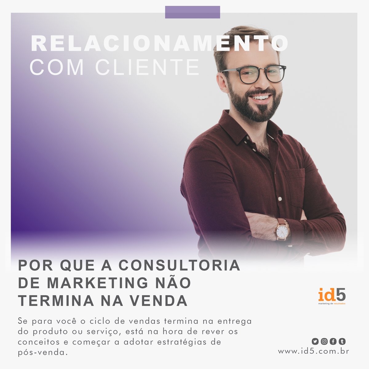id5web's tweet image. O atendimento impacta diretamente nas vendas, e é o ponto principal para alcançar a satisfação do cliente. Tão importante quanto captar leads, é reter aqueles que já conhecem a marca ou o seu trabalho.