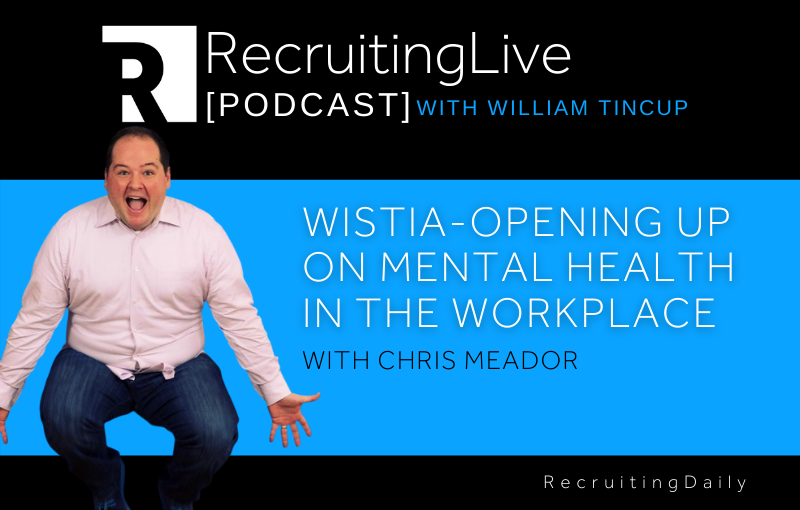 RecruitingBlogs's tweet photo. Today's #RecruitingLive with @williamtincup welcomes Chris Meador, VP of Marketing at @wistia to discuss how to open up on #mentalhealth in the workplace. Tune in below! 🎧

https://t.co/CVHzZlWVUj
#HRCommunity #MentalHealthAwareness https://t.co/OzTe6RqTPx