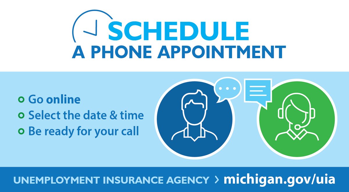 The Unemployment Insurance Agency is now offering telephone appointments for customers with specific claim issues beginning today, Oct. 21. Read more. ➡️ bit.ly/2TdMCKF
