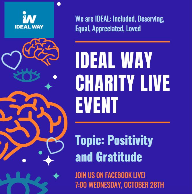 IdealWay's tweet photo. Join us Wednesday October 28th 7:00 for an important Q&amp;A with our team to learn about positivity and gratitude! https://t.co/pZOceVaMBq