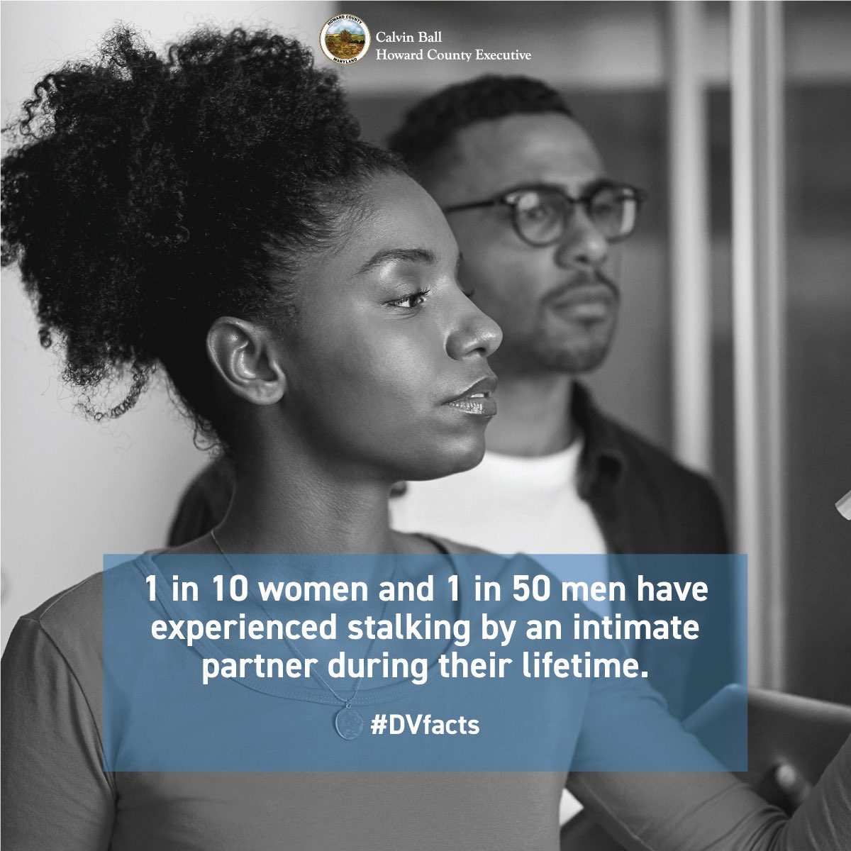 HoCoGovExec's tweet photo. Did you know 1 in 10 women and 1 in 50 men have experienced stalking by an intimate partner during their lifetime?
#ThisisDV https://t.co/ds4QVSgCvS