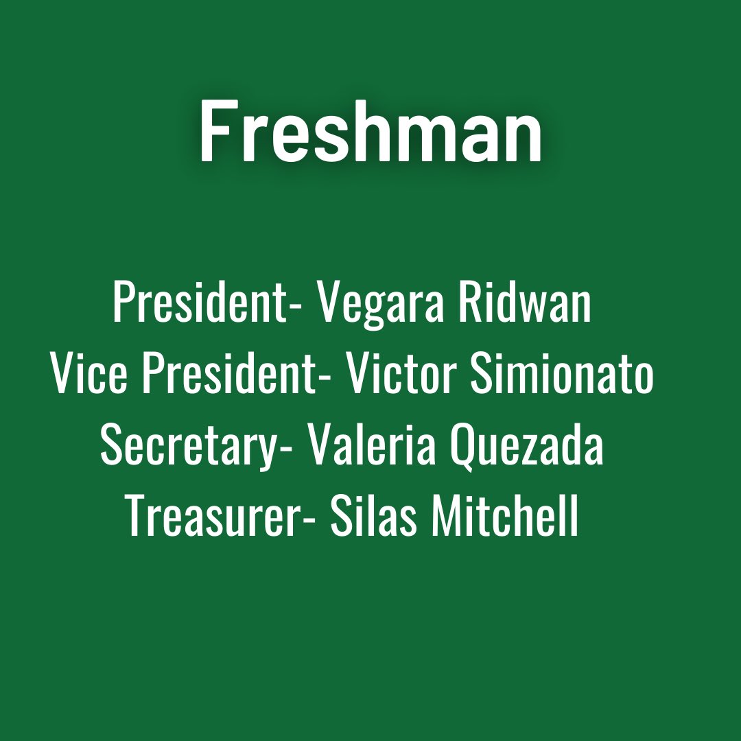 FchsLeadership's tweet photo. Here are the class election results. Congratulations Jags! #WeAreFC https://t.co/fJqfhXIVtu