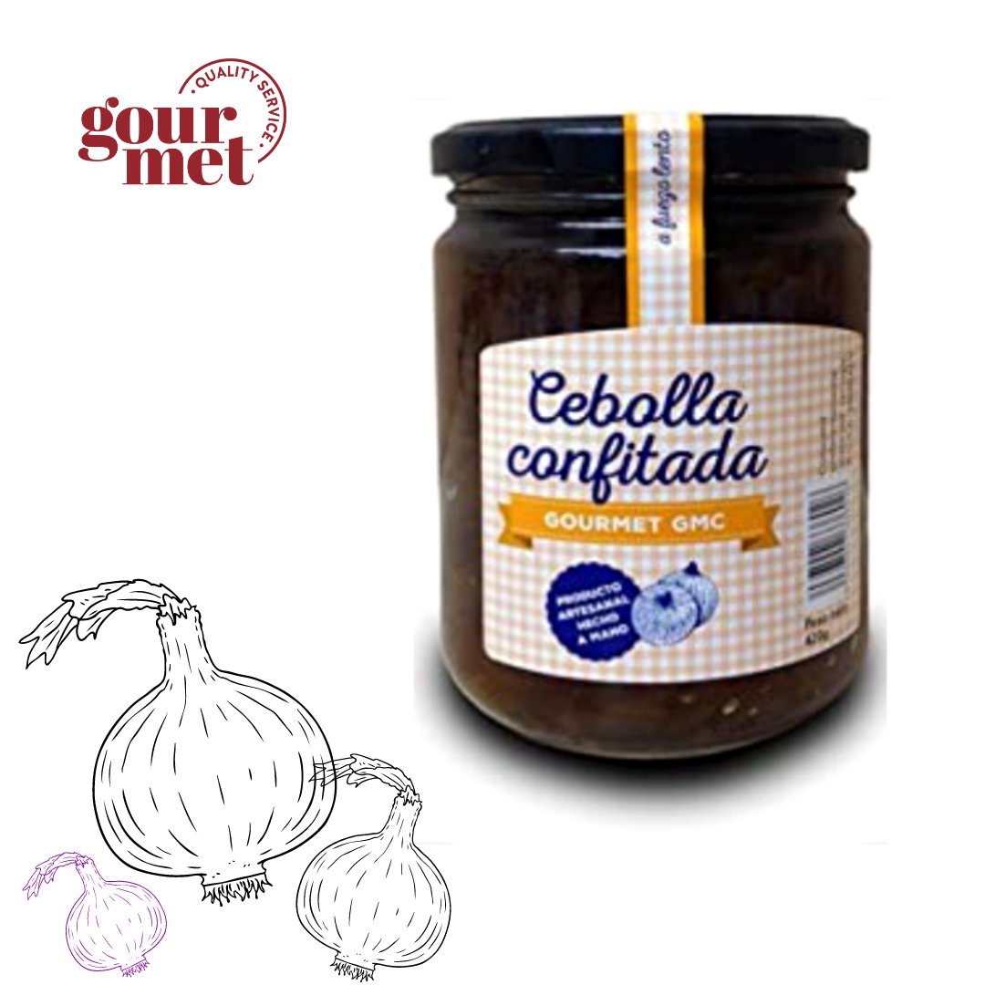 GourmetGMC's tweet photo. CEBOLLA CONFITADA: Presentación (130 gr.) (420 gr.) (860 gr.) Producto artesanal, hecho a mano. 
Es el complemento perfecto para hacer sabrosas recetas, pero sobretodo para las hamburguesas y los meat cakes. https://t.co/r0vTbfpMyu
..
#GOURMETGMC #IbericadeProductosGourmet https://t.co/MZExxFh0Zm