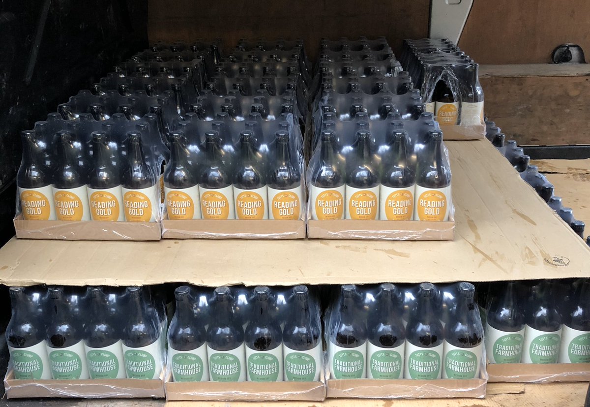 tuttsclumpcider's tweet image. Another six hundred bottles of #tuttsclumpcider to @RebellionBeer this morning #TraditionalFarmhouse #ReadingGold 😊 #essentialsupplies #supplychain #propercider