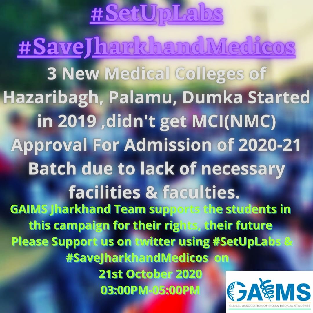 Gaurav_00009's tweet image. The reduced 300 MBBS seats in Jharkhand is just increasing the competition &amp;amp; demotivating the students. 

#SaveJharkhandMedicos 
#SetUpLabs 
@DC_Hazaribag 
@DC_Palamu 
@DumkaDc 
@HemantSorenJMM 
@BannaGupta76 
@dasraghubar 
@prabhatkhabar