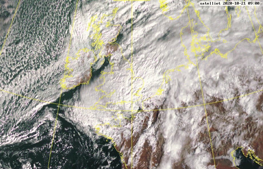 Het satellietbeeld van vandaag! #nederlandvanboven #wolken #zon #clouds #fromabove #sun #netherlands #photooftheday https://t.co/2w7UXgDH6n